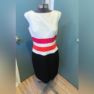 Ralph Lauren color block structured dress size 8